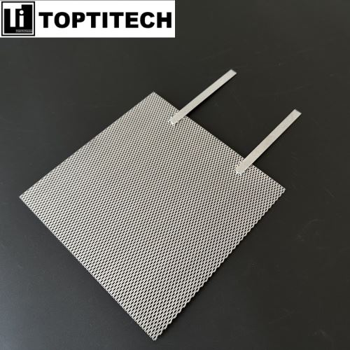 Electrod din plasă expandată din titan acoperit cu platină dublu